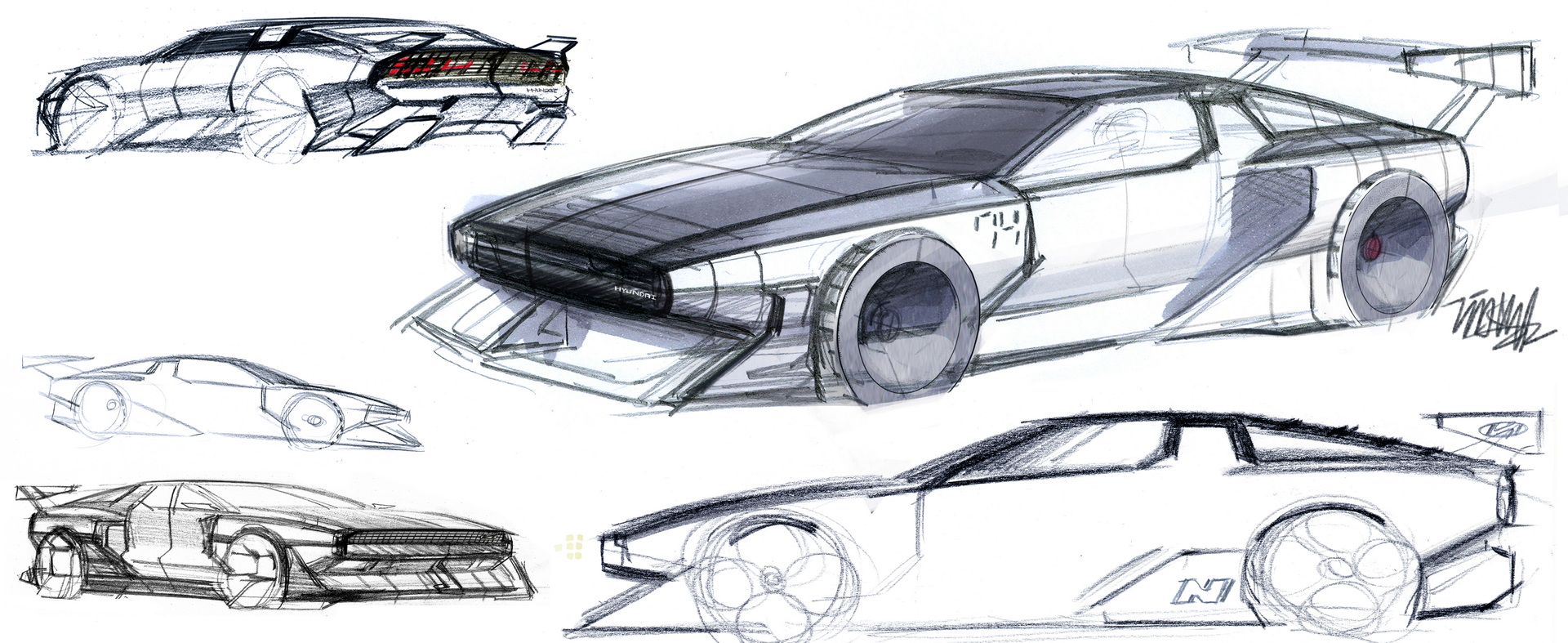 Hyundai N Vision 74 Is A Hydrogen Hybrid Sports Concept Inspired By Giugiaro’s Pony Coupe