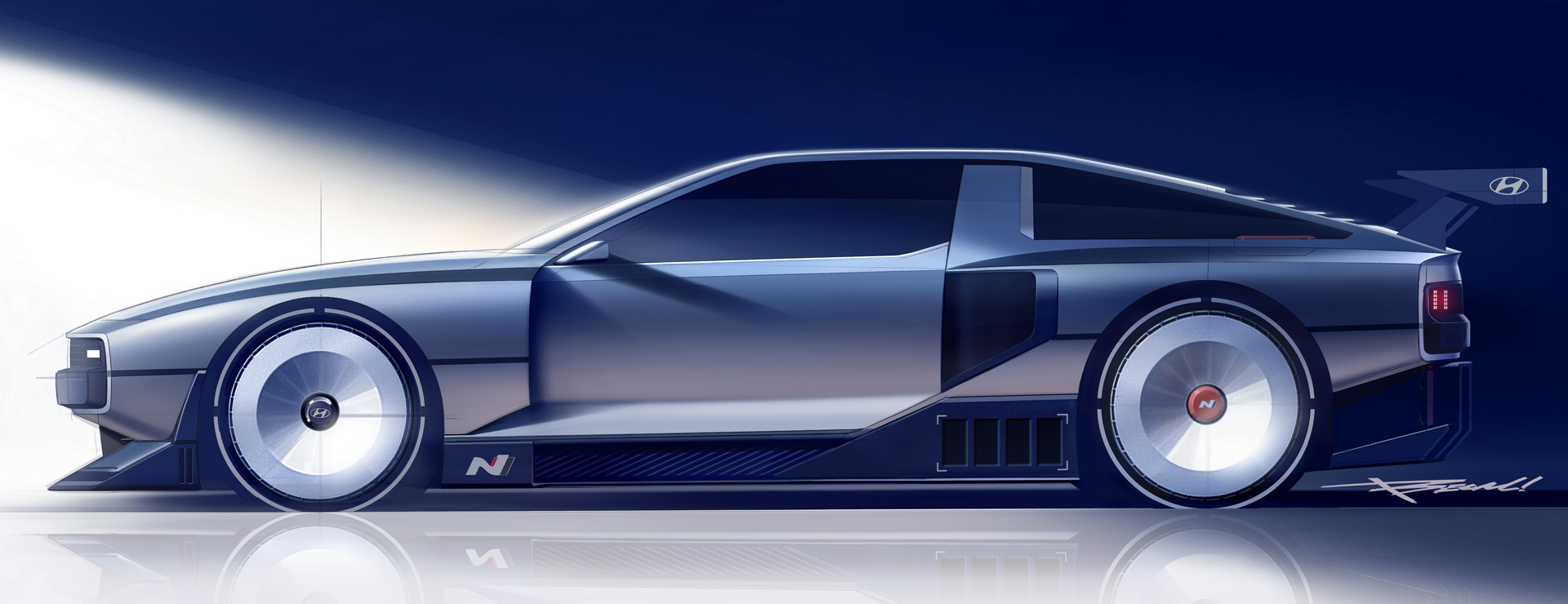 Hyundai N Vision 74 Is A Hydrogen Hybrid Sports Concept Inspired By Giugiaro’s Pony Coupe