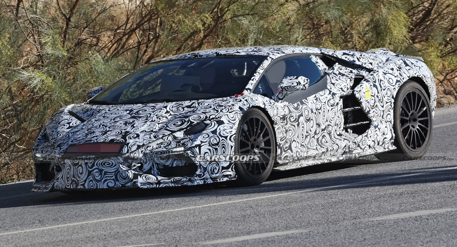 Get Another Look At The Lamborghini Aventador's Hybrid Successor In Latest  Spy Shots | Carscoops, image size:1920x1040