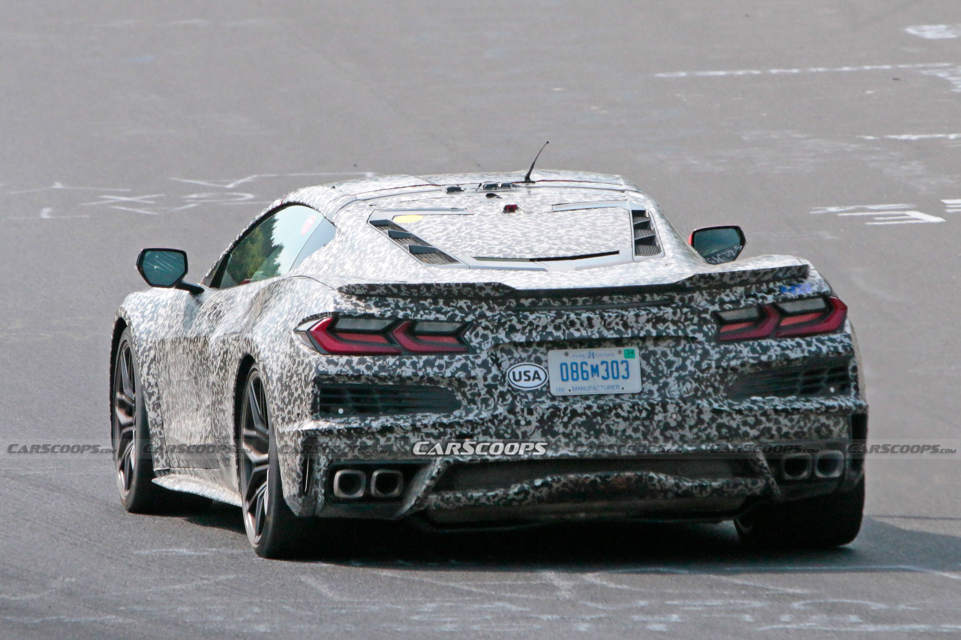 C8 Corvettes Snapped Testing In Germany Confirmed As E-Ray Hybrids