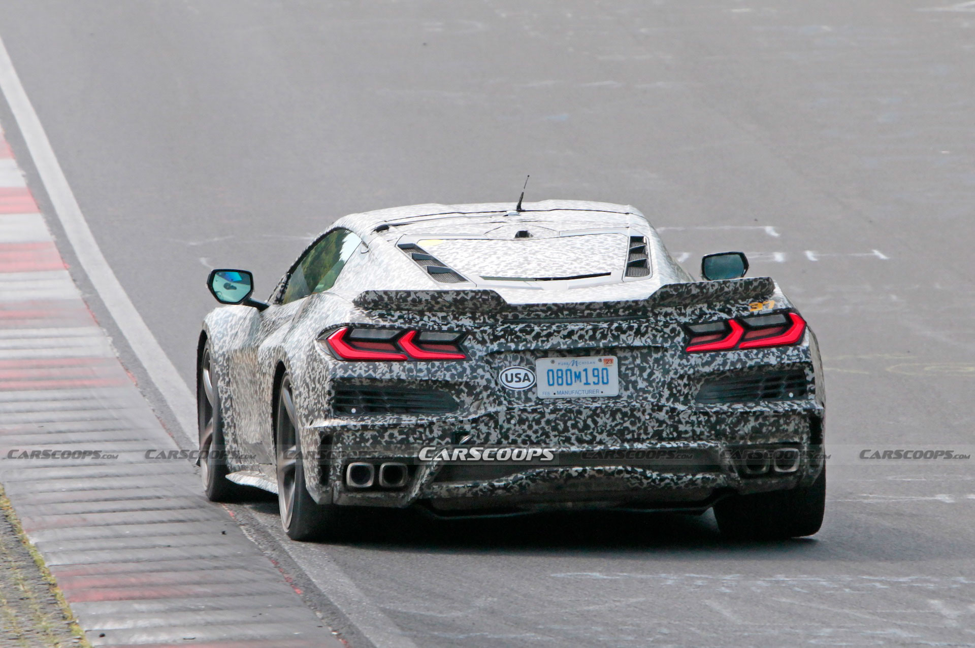 C8 Corvettes Snapped Testing In Germany Confirmed As E-Ray Hybrids