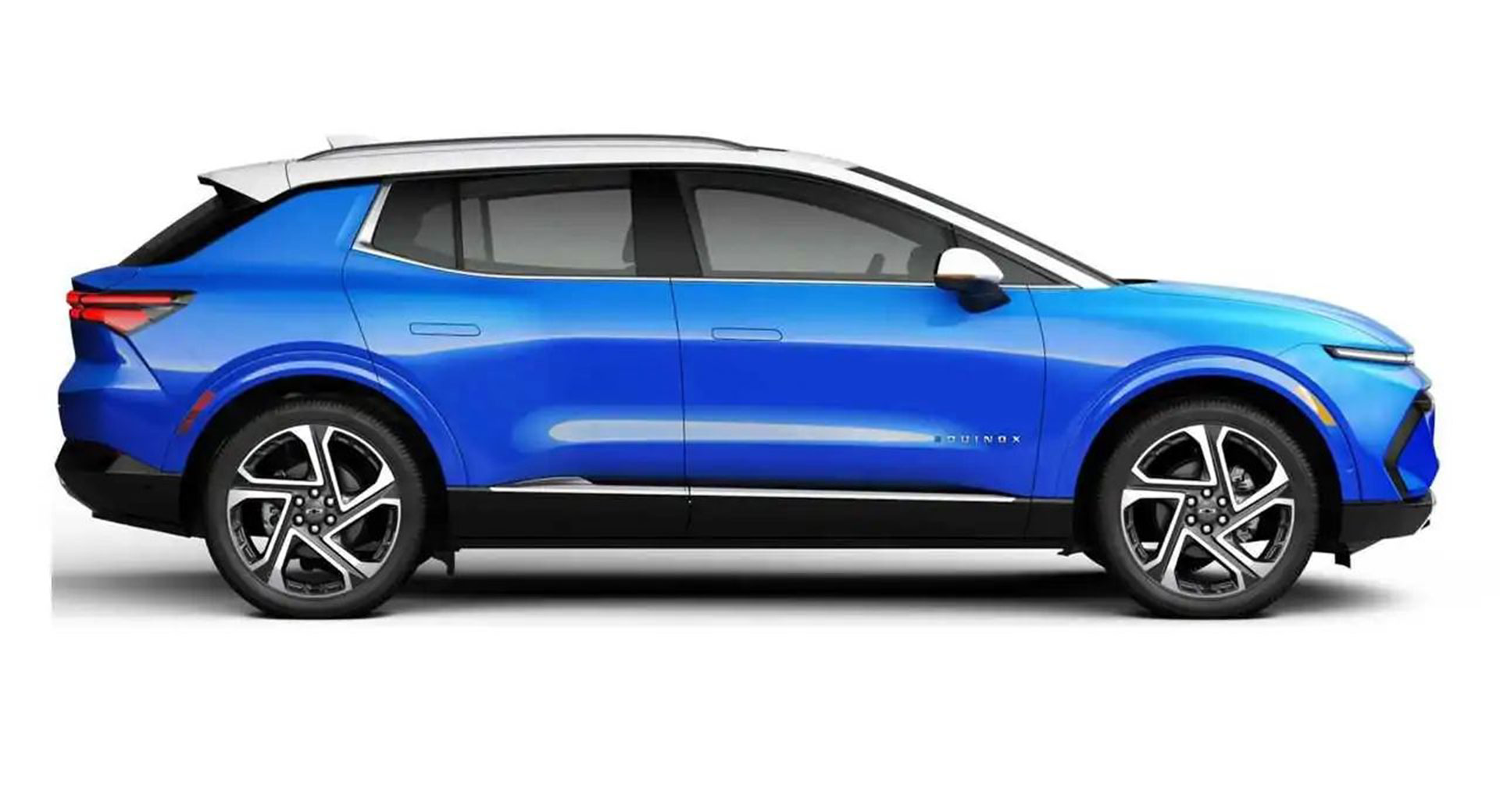 Chevrolet Equinox EV Surfaces Online With Two-Tone Blue And White Paint Auto Recent