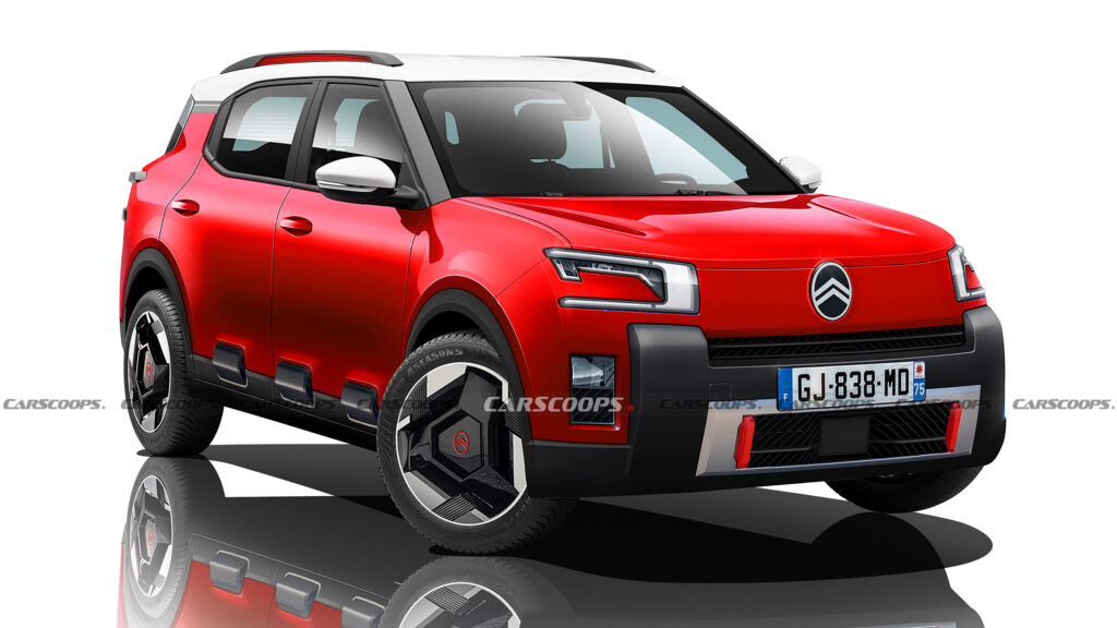 Citroen C3 Aircross Rendering RED 1024x576 - Auto Recent