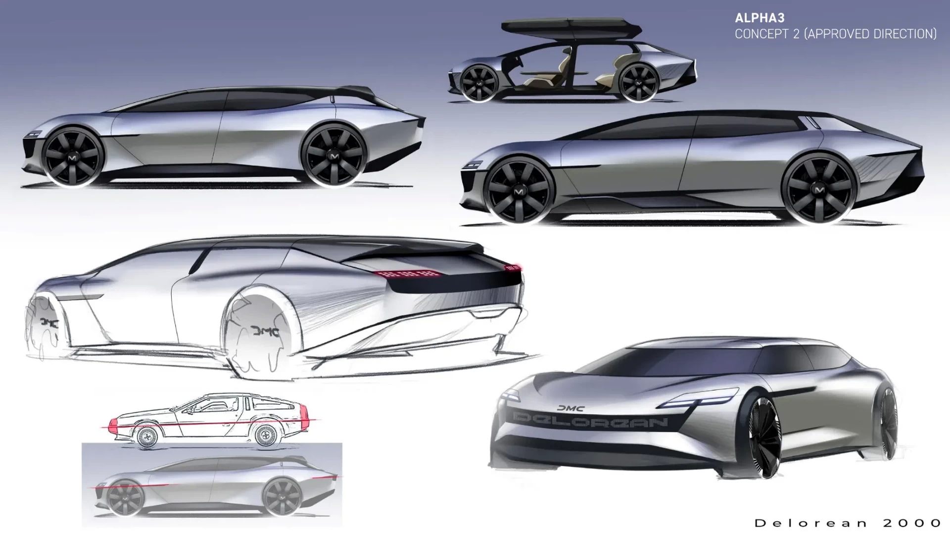 DeLorean Goes Back To The Future With A Trio Of Fictional ‘What If’ Concept Cars