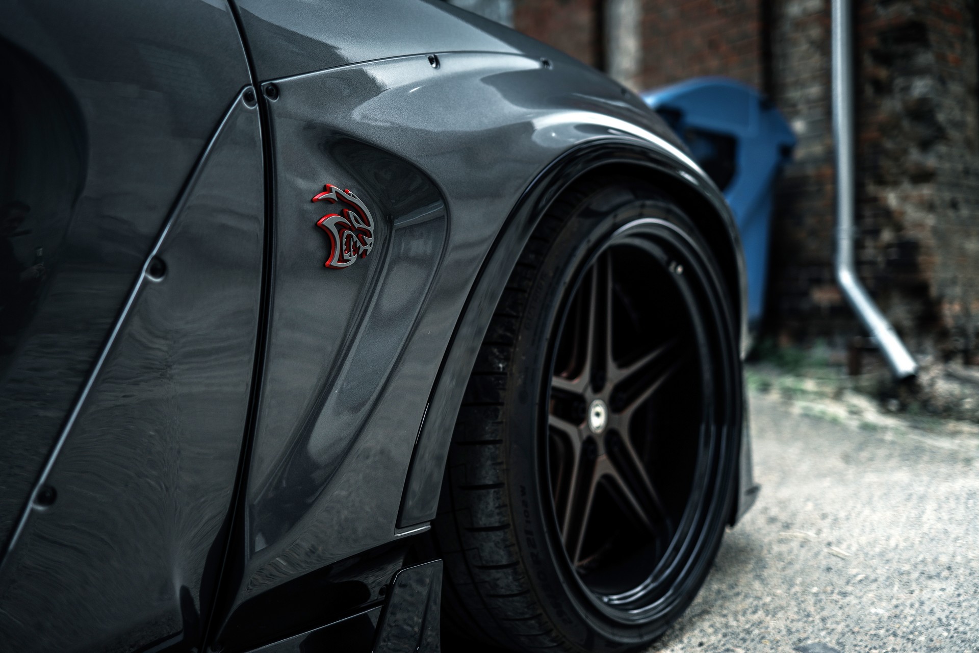 This Tuned Dodge Charger Hellcat Is Wider Than A Lamborghini Aventador