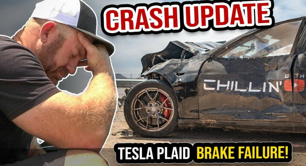  The Guy Who Crashed His Stripped Tesla Model S Plaid After Going 170 MPH Is Back With An Update