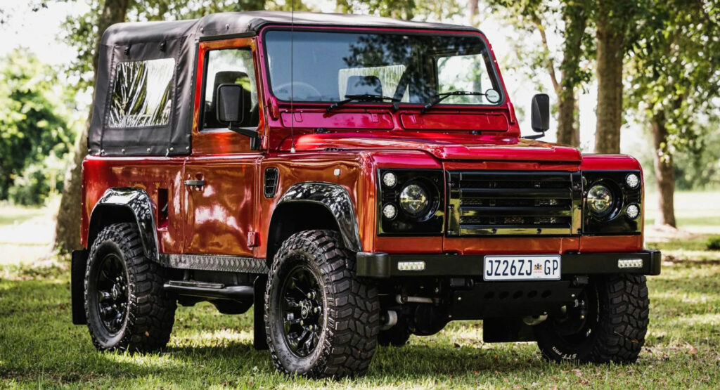  This Red 1996 Land Rover Defender Is Ready For The Toughest Of Adventures