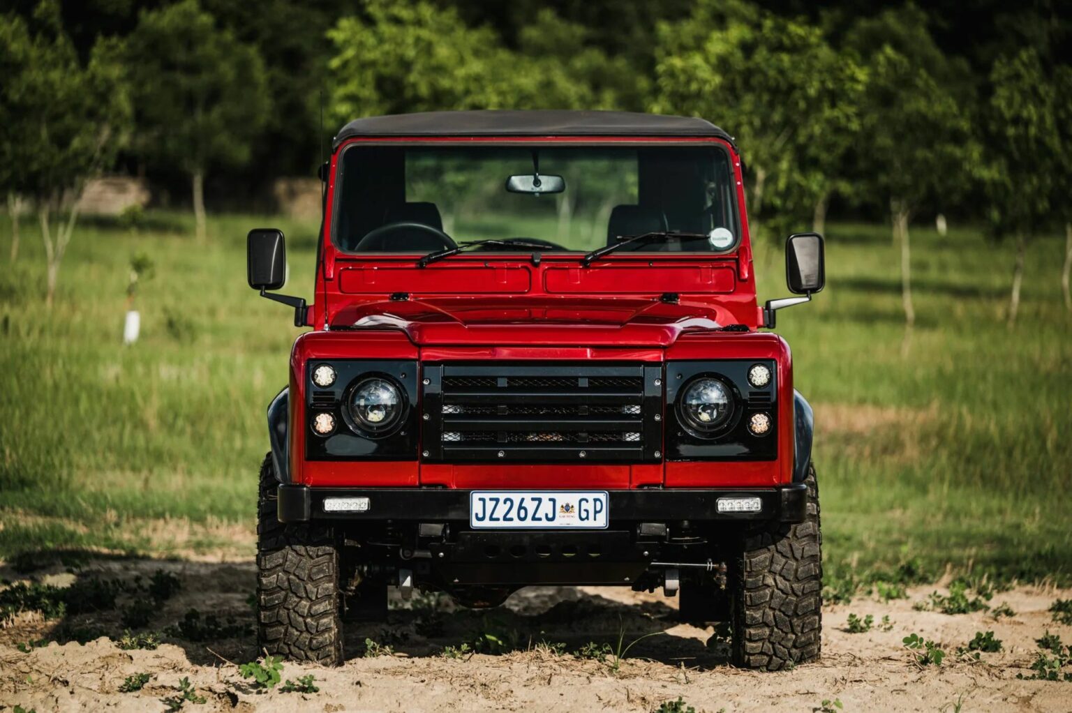 This Red 1996 Land Rover Defender Is Ready For The Toughest Of ...
