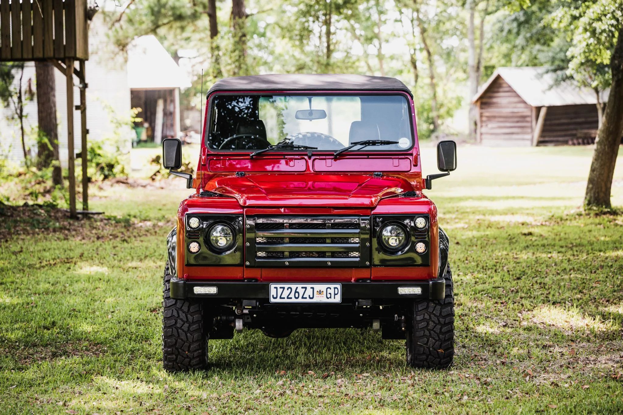 This Red 1996 Land Rover Defender Is Ready For The Toughest Of Adventures