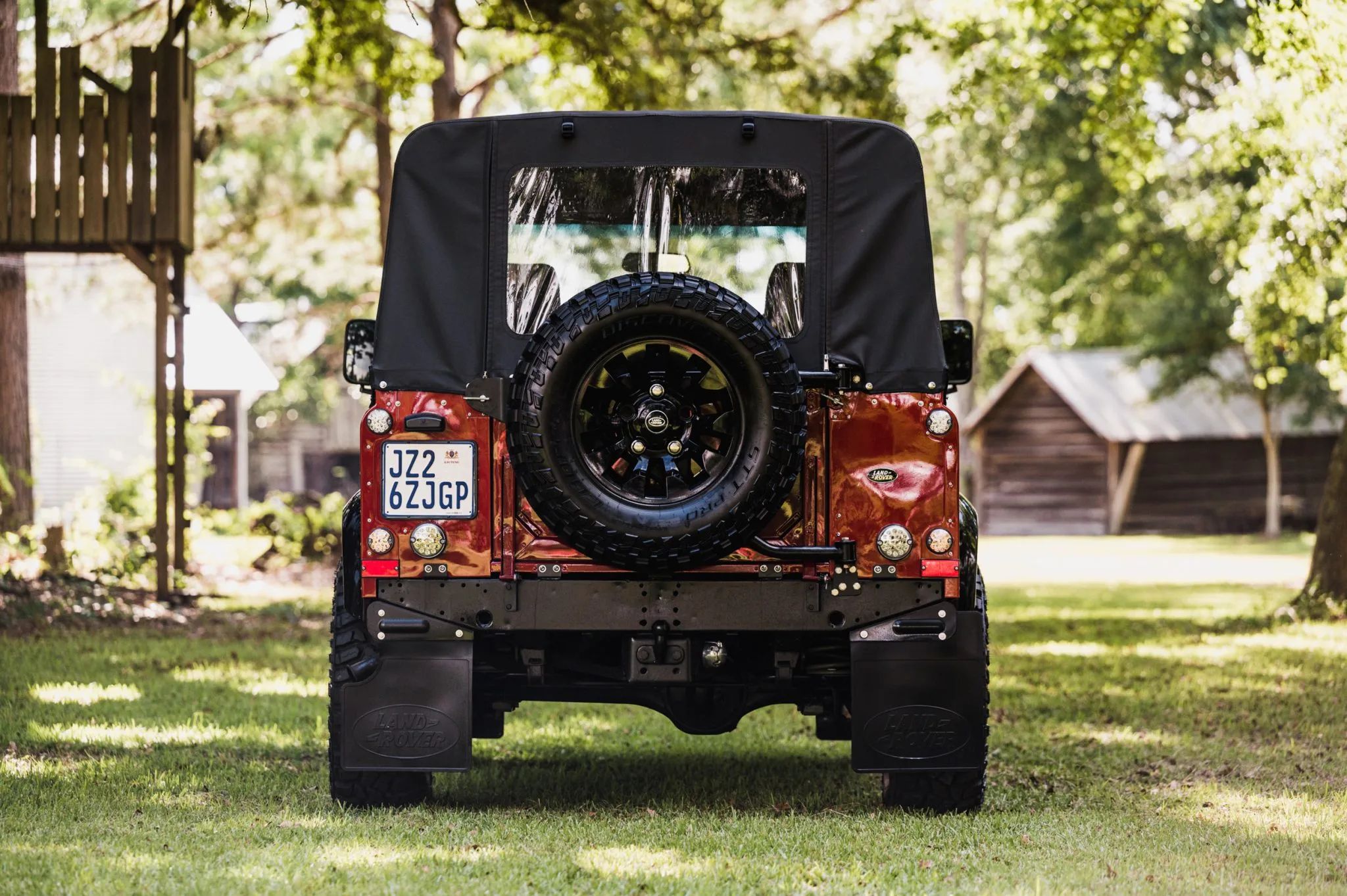 This Red 1996 Land Rover Defender Is Ready For The Toughest Of Adventures