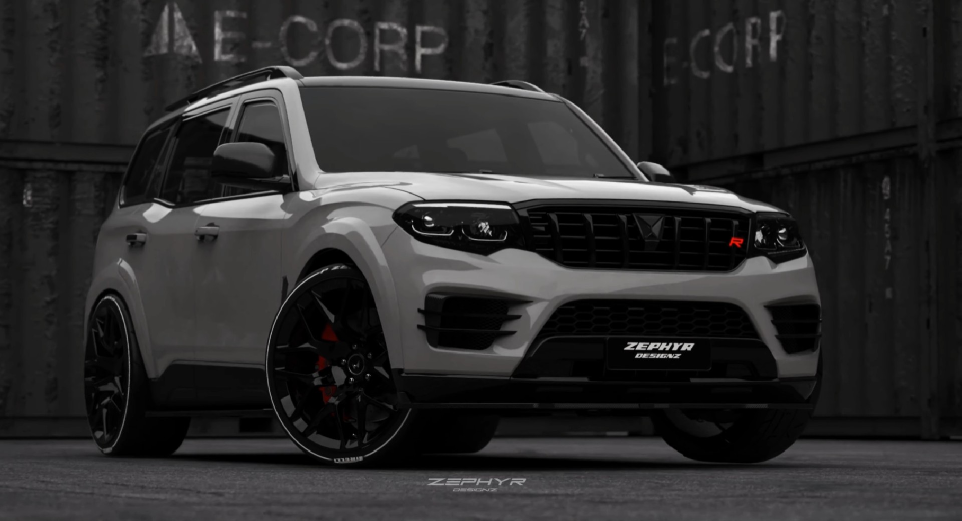 Mahindra Scorpio-N Ladder-Frame SUV Envisioned With A Hemi V8 Engine Swap