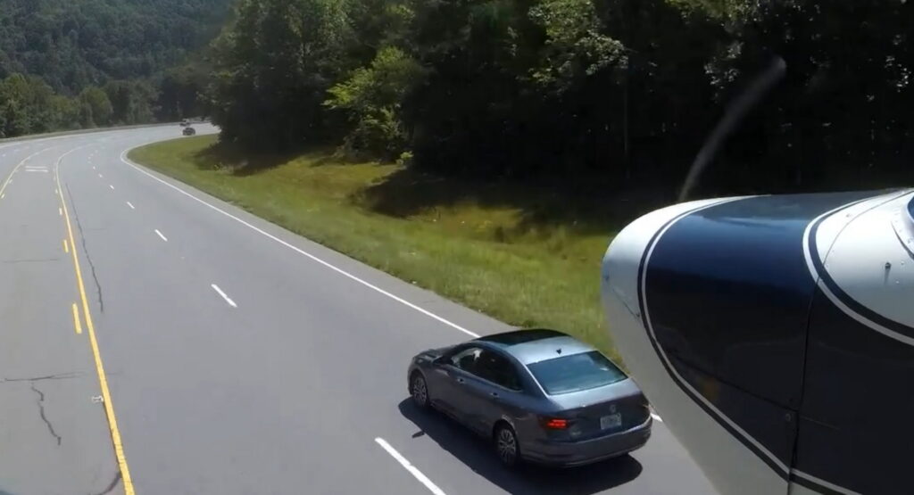 Watch Pilot Makes Emergency Landing On North Carolina Highway