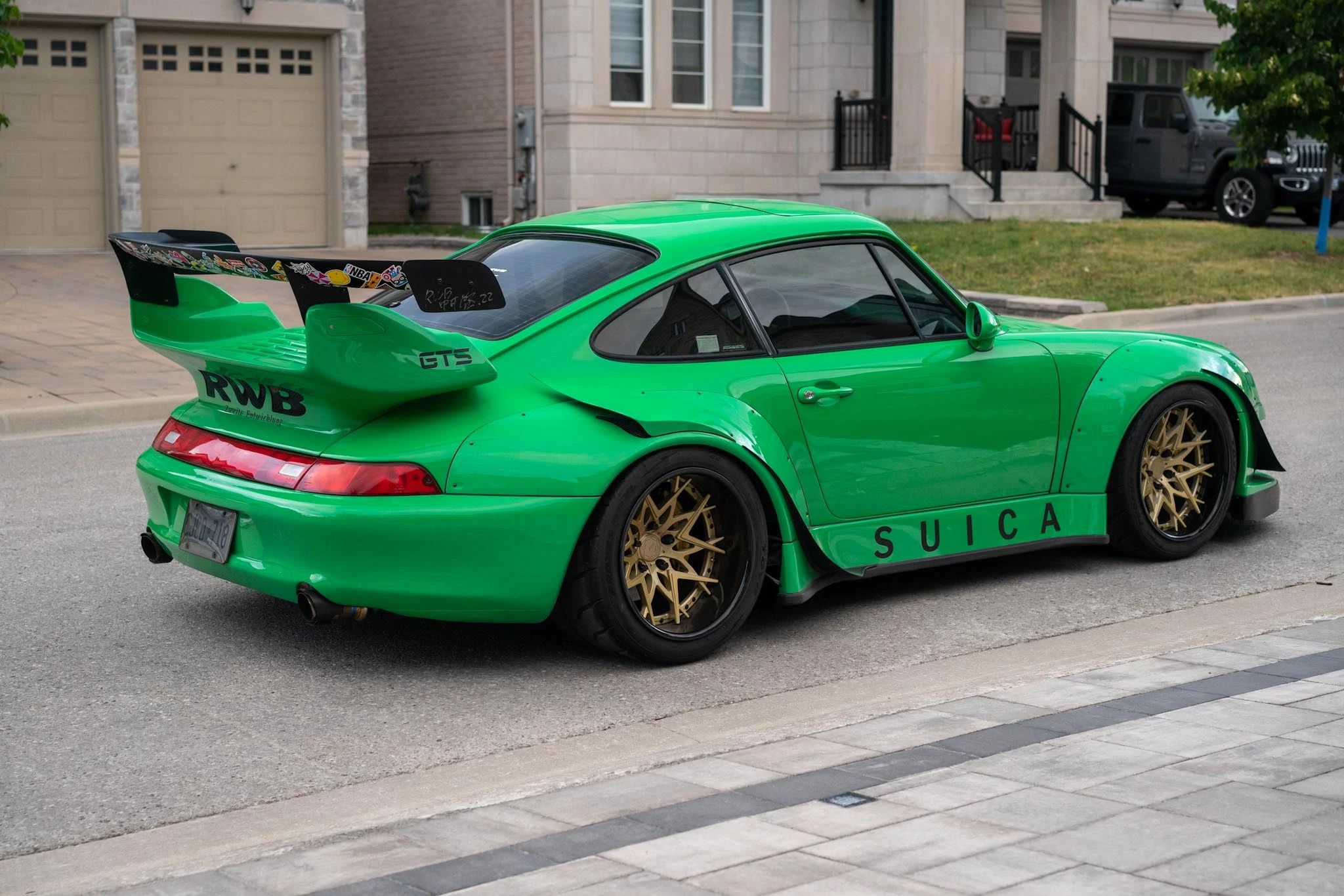 Take Over Your Local Streets In This Bright Green RWB Porsche 911