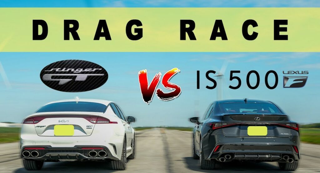  Kia Stinger GT Teaches Lexus IS 500 A Lesson Or Two During Drag Racing