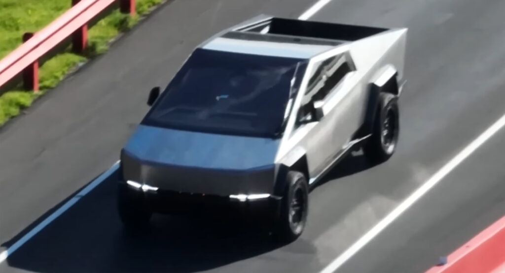  Tesla Cybertruck Inches Closer To Production As It’s Spotted Out On A Test Track