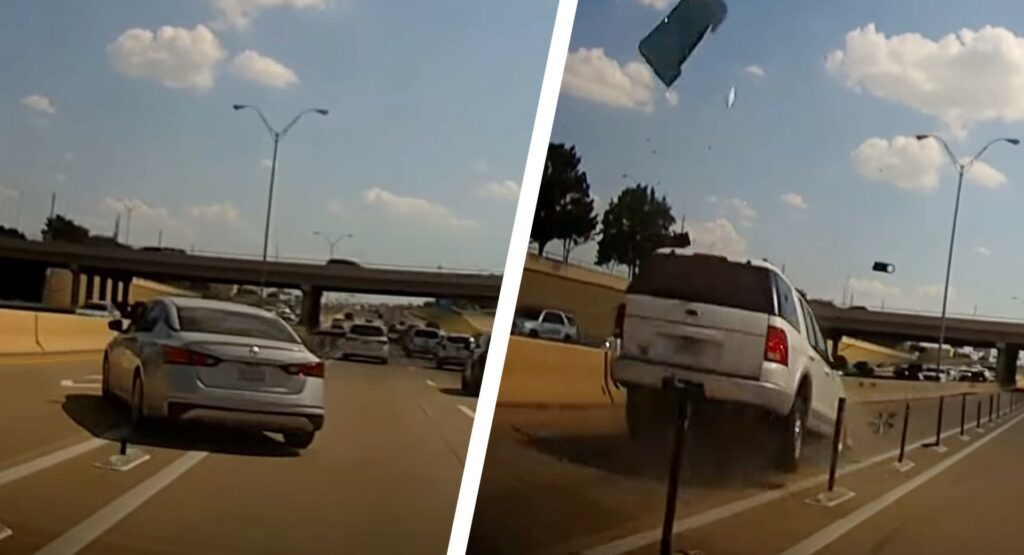  Texas Driver Cuts Into The HOV Lane, Causes A Massive Crash With Ford Explorer