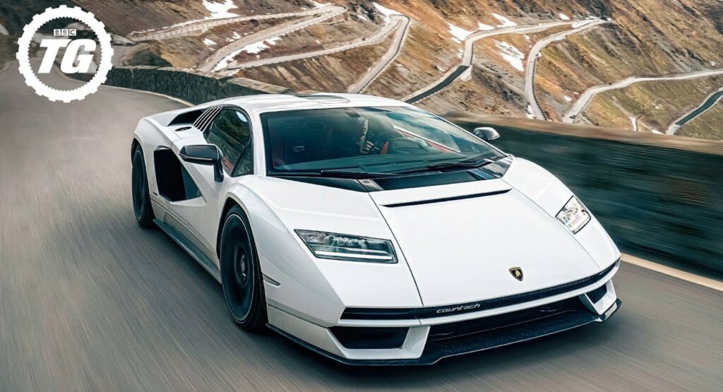  Top Gear Takes The Lamborghini Countach LPI 800-4 Up The Stelvio Pass