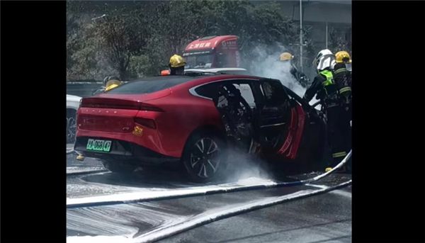 Xpeng P7 Catches Fire In China After Object Hits The Battery Pack