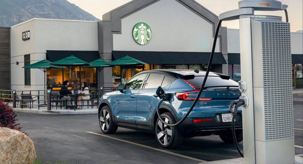 Volvo And Starbucks Install First EV Chargers In Provo, Utah