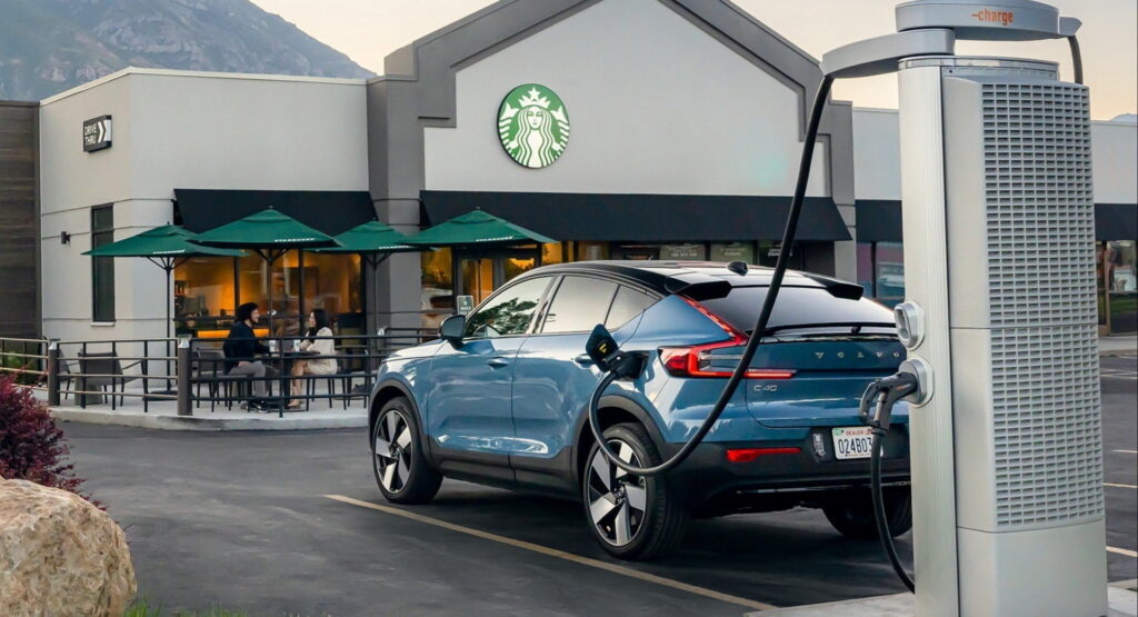  Volvo And Starbucks Install First EV Chargers In Provo, Utah