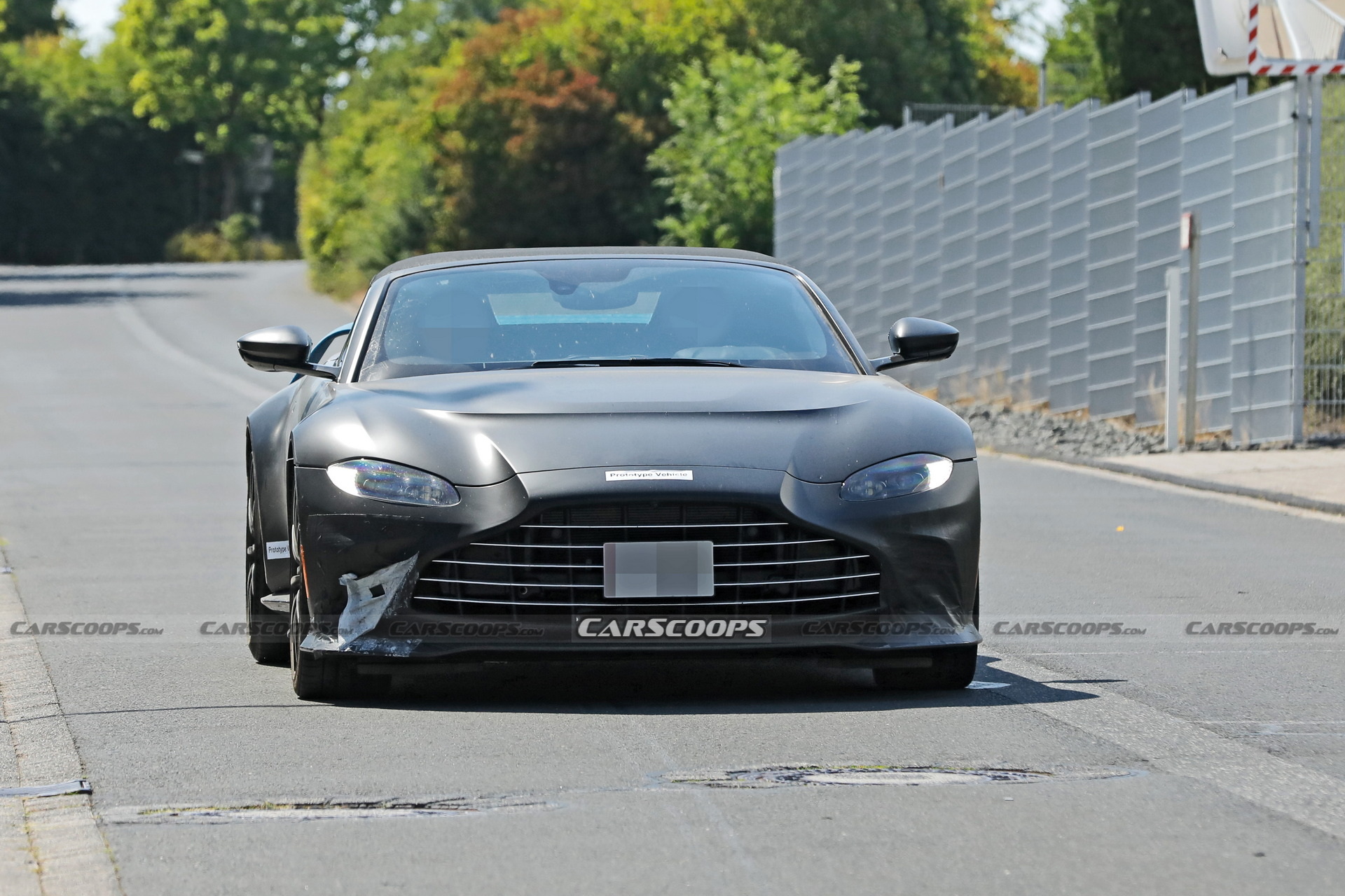 2023 Aston Martin V12 Vantage Roadster Spied All But Undisguised
