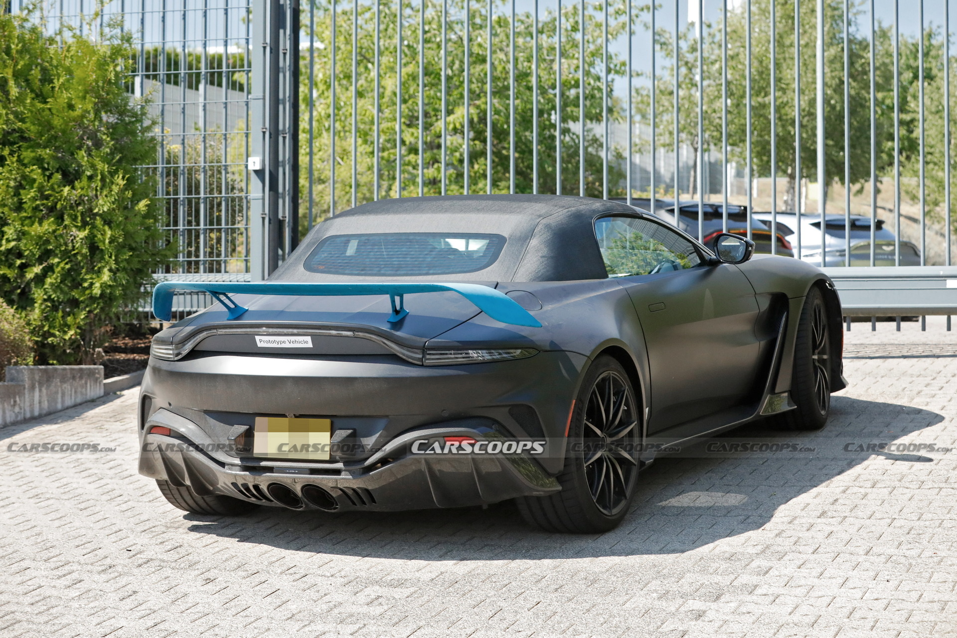 2023 Aston Martin V12 Vantage Roadster Spied All But Undisguised