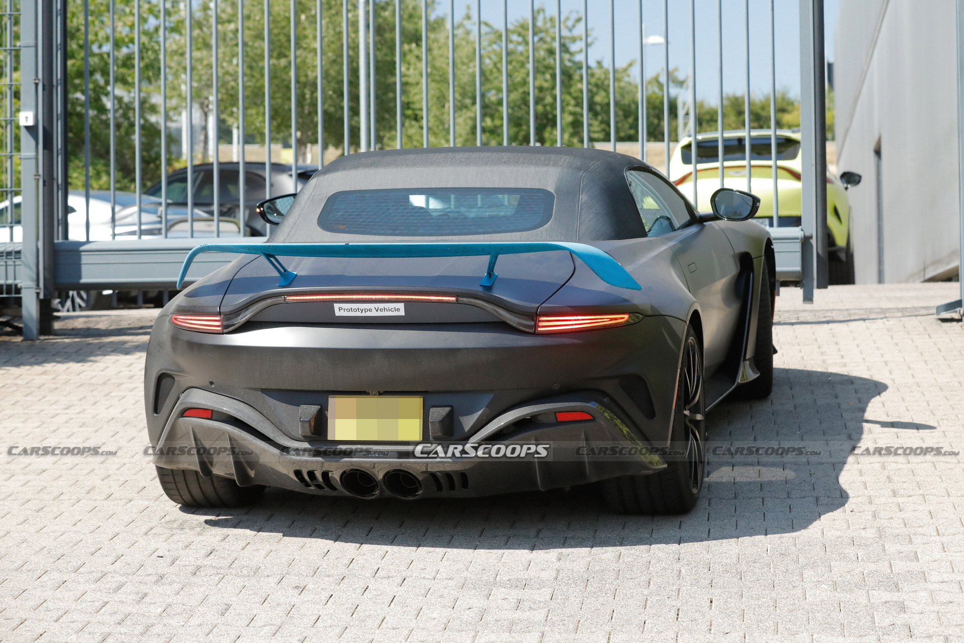 2023 Aston Martin V12 Vantage Roadster Spied All But Undisguised
