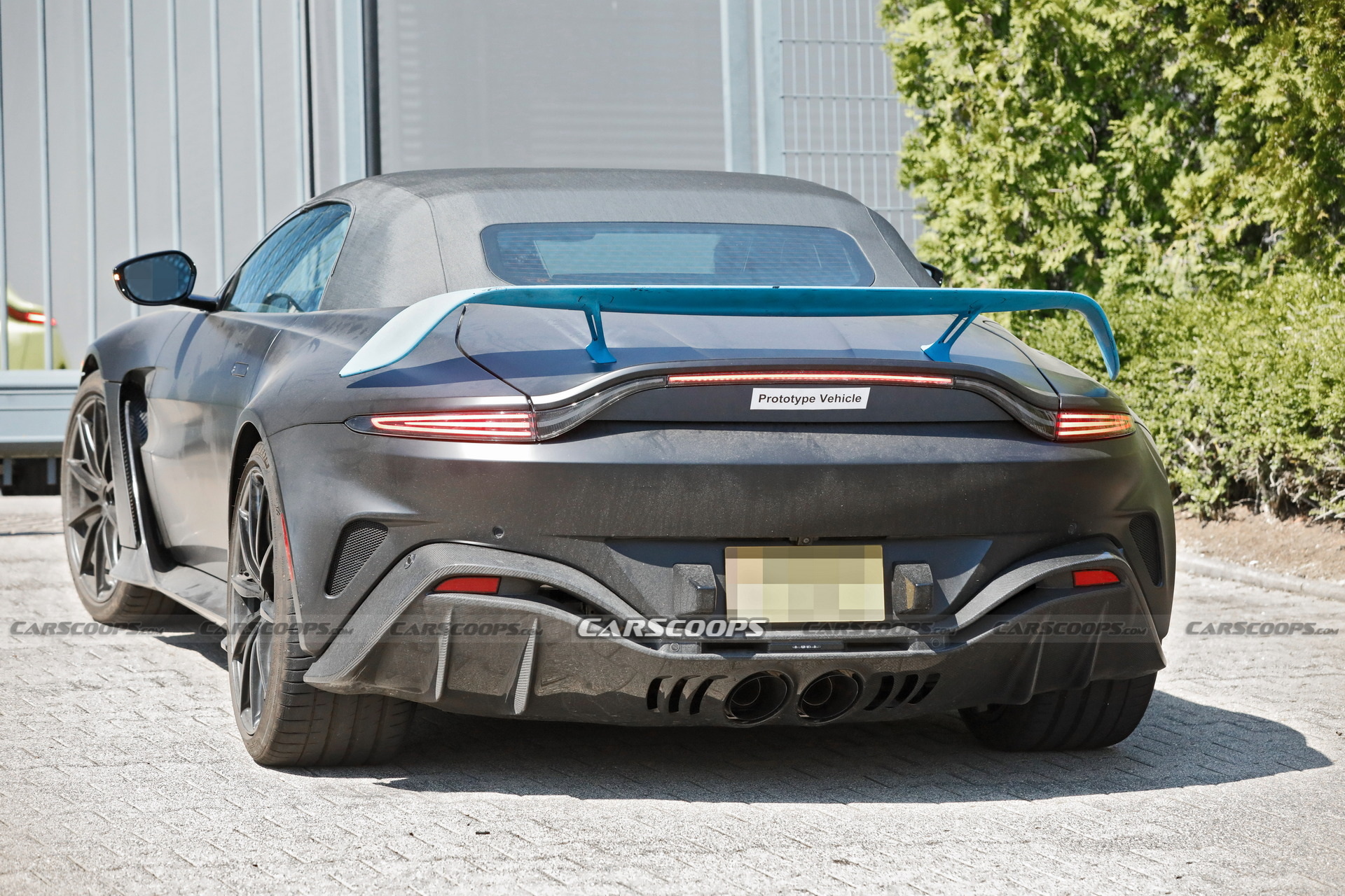 2023 Aston Martin V12 Vantage Roadster Spied All But Undisguised