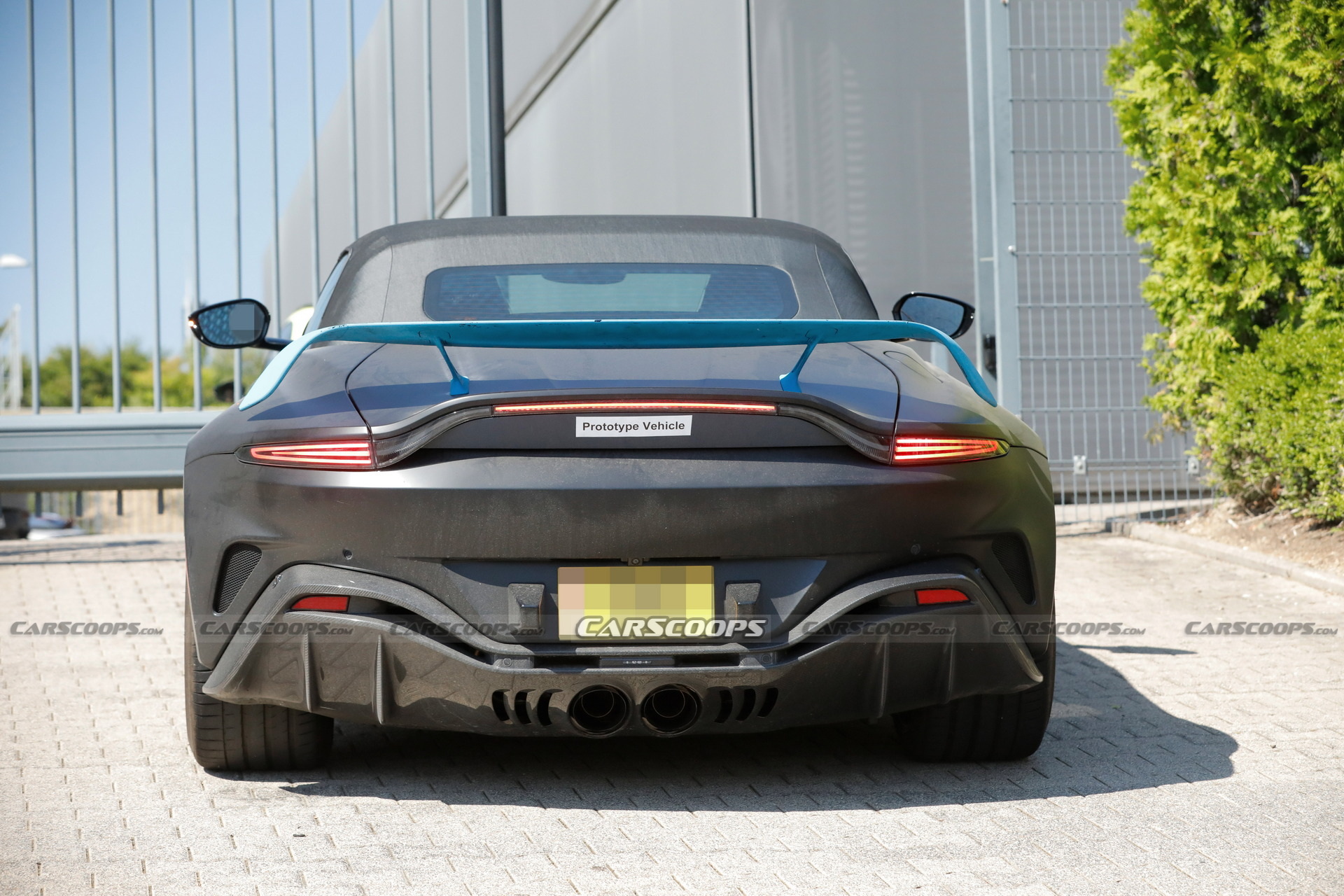 2023 Aston Martin V12 Vantage Roadster Spied All But Undisguised