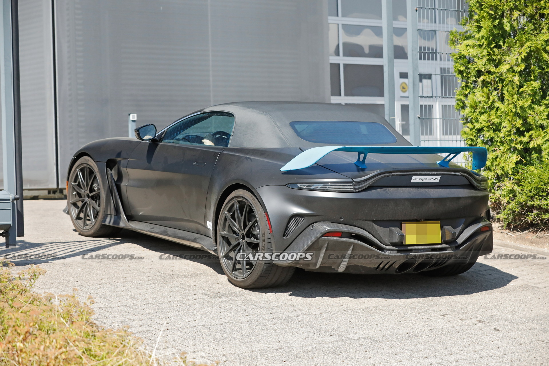 2023 Aston Martin V12 Vantage Roadster Spied All But Undisguised