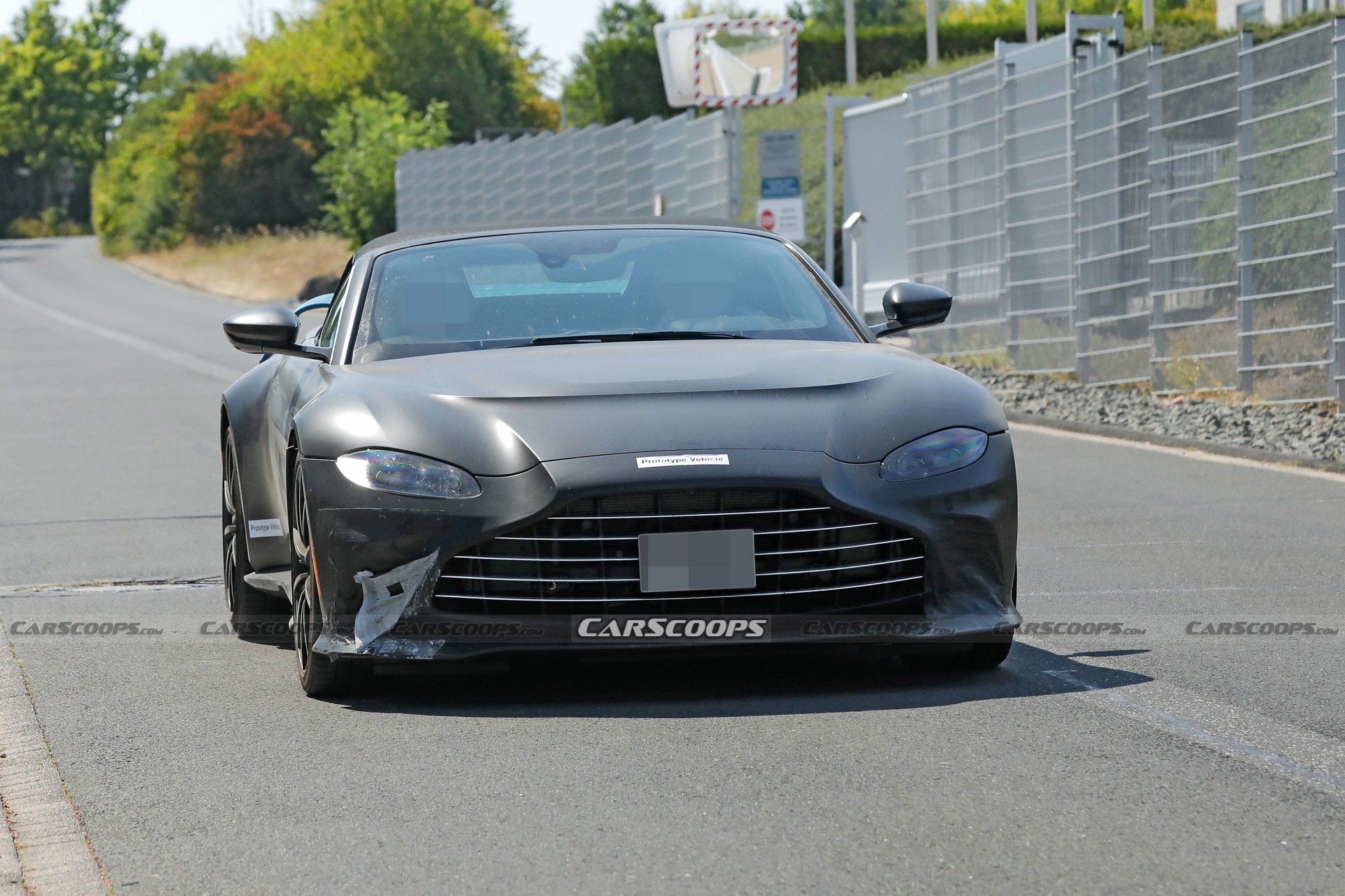 2023 Aston Martin V12 Vantage Roadster Spied All But Undisguised