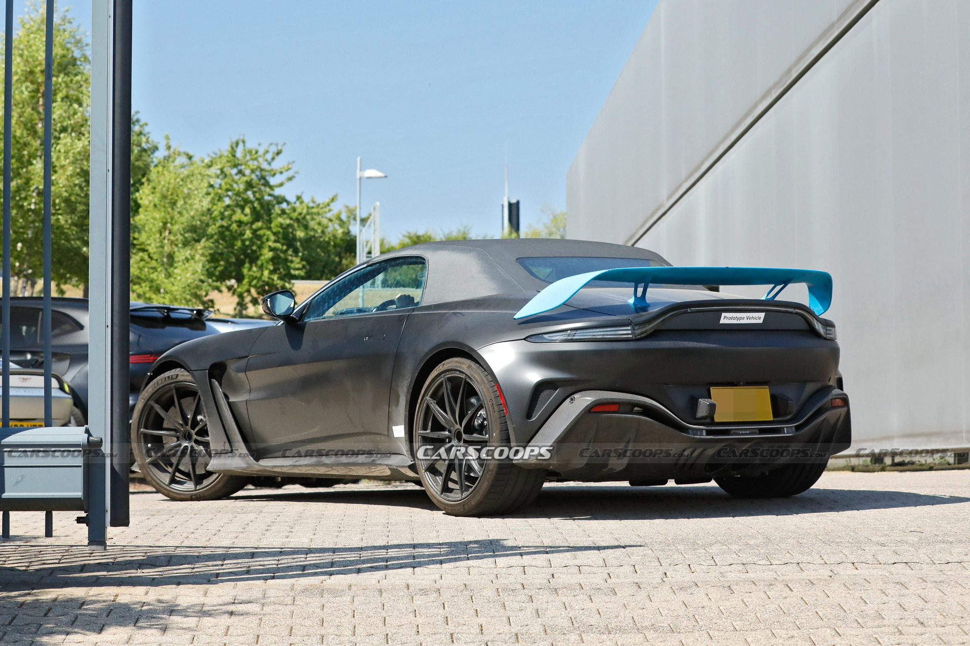 2023 Aston Martin V12 Vantage Roadster Spied All But Undisguised