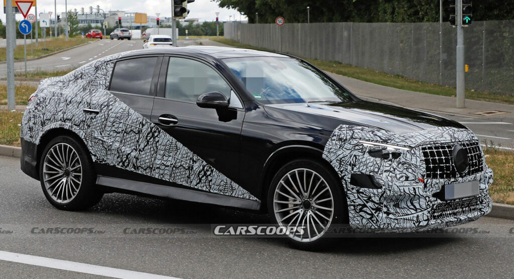  2024 Mercedes GLC Coupe Spied In Mild And Wild AMG Guise