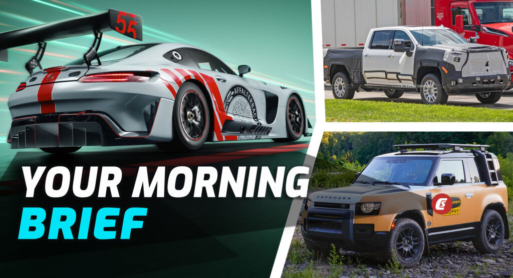  Mercedes-AMG GT3 Edition 55, Land Rover Defender Trophy Edition, And 2024 Chevy Silverado HD: Your Morning Brief
