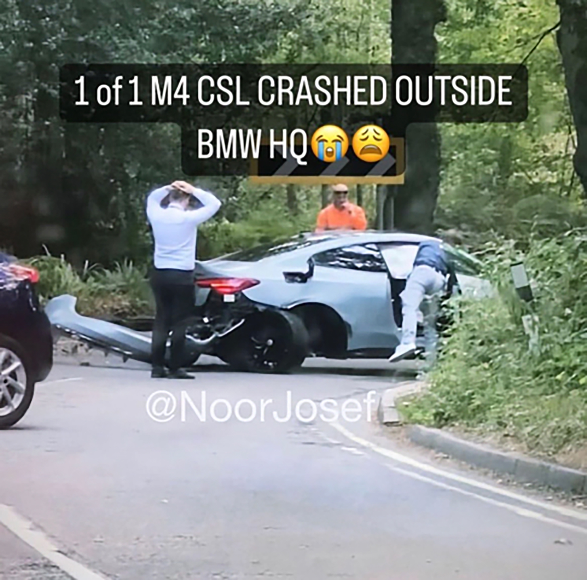 BMW M4 CSL Crash 2 - Auto Recent