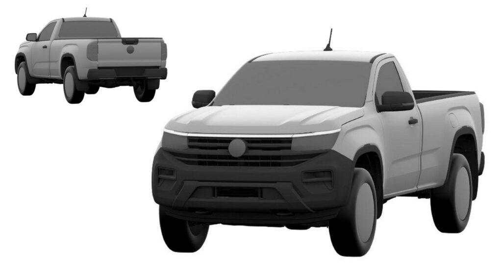  Base-Spec Single-Cab 2023 VW Amarok Revealed In Patent Drawings