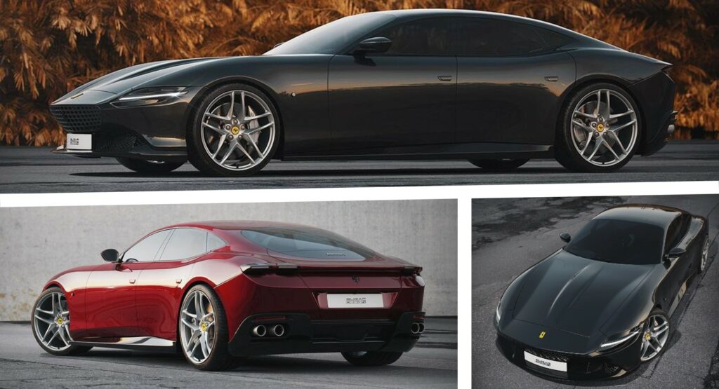  Ferrari Roma Works Surprisingly Well As A Four-Door Sedan