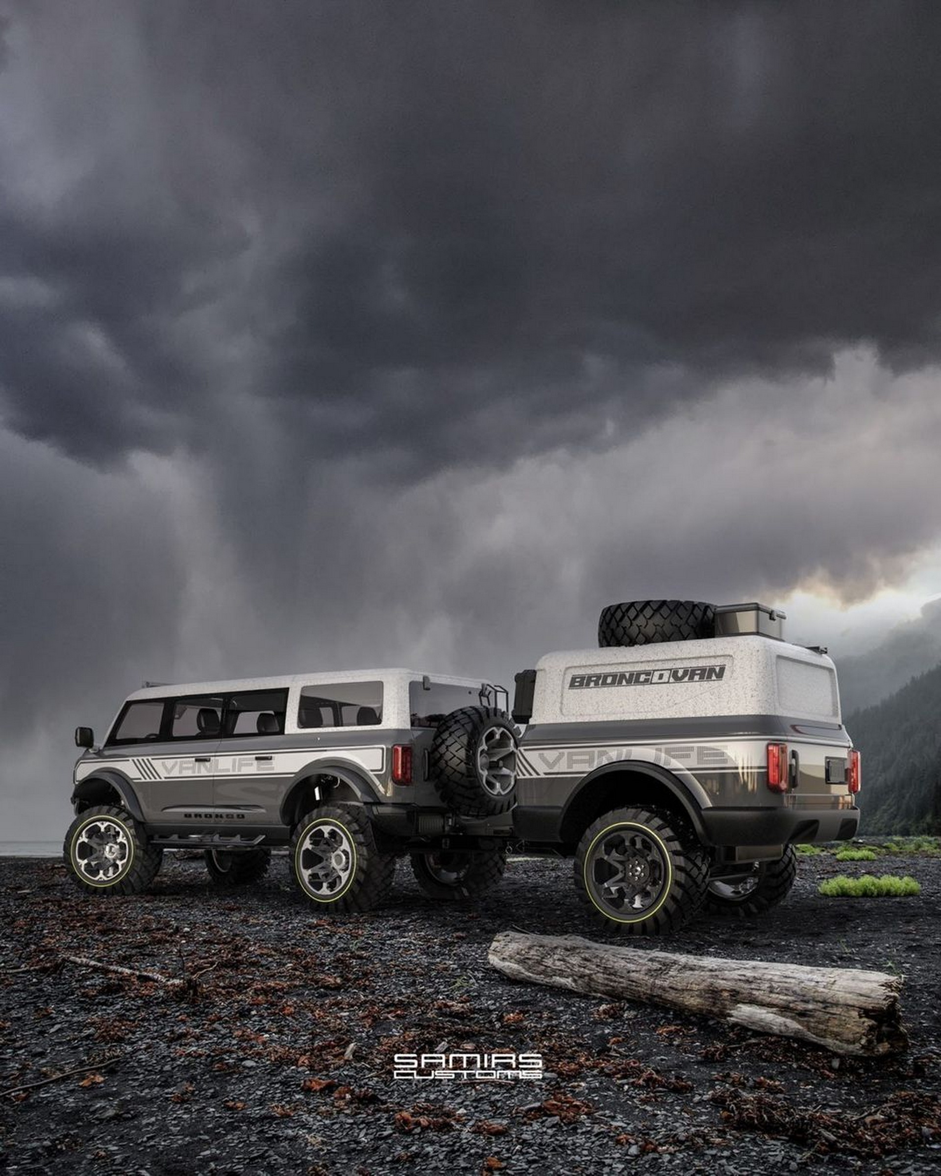 Digitally Modified Ford Bronco Imagines The Off-Road SUV As A Cab-Forward Van