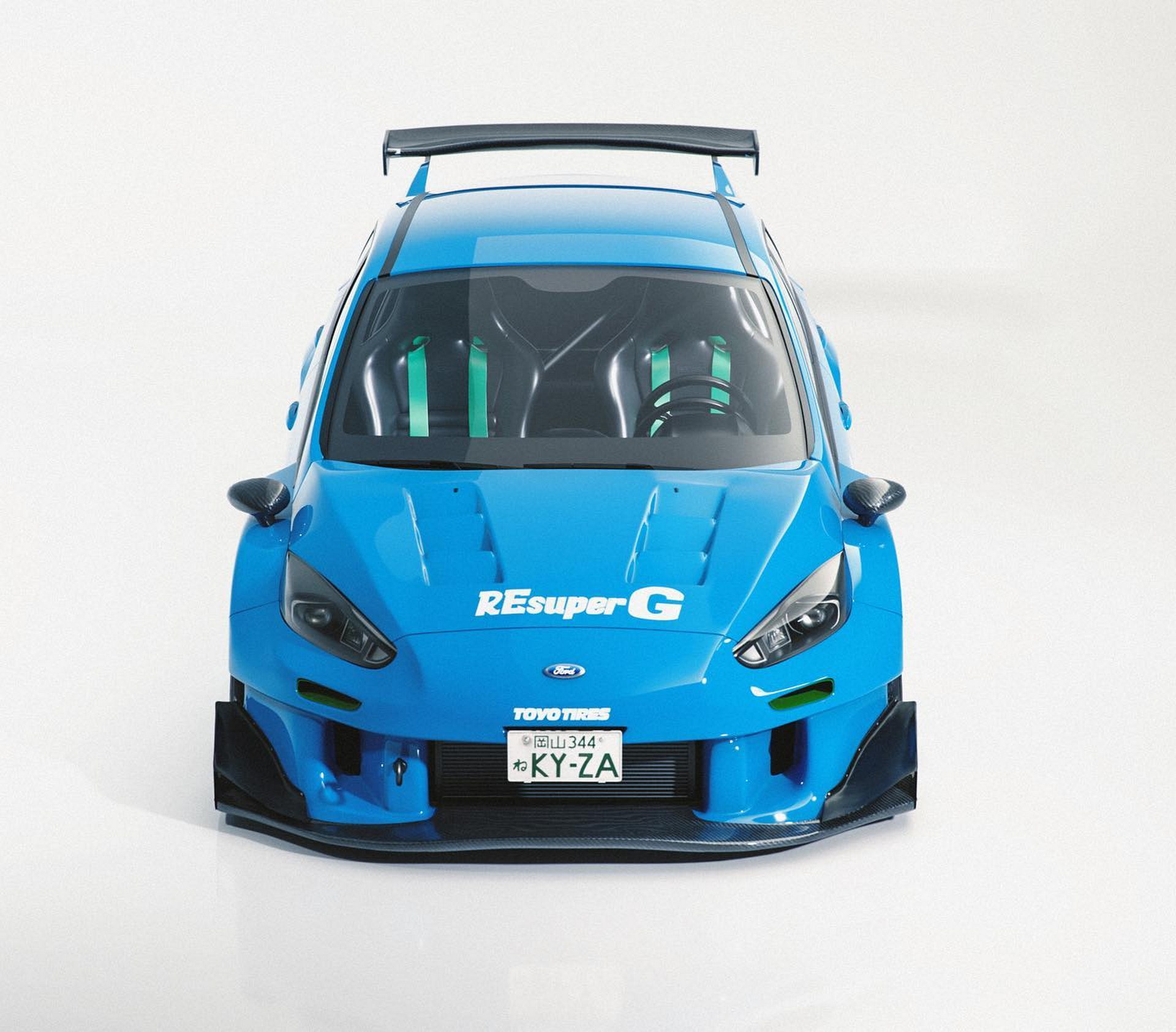 This Digital-Only Rotary-Swapped Ford Focus RS Was Inspired By A Mazda RX-7 Racecar