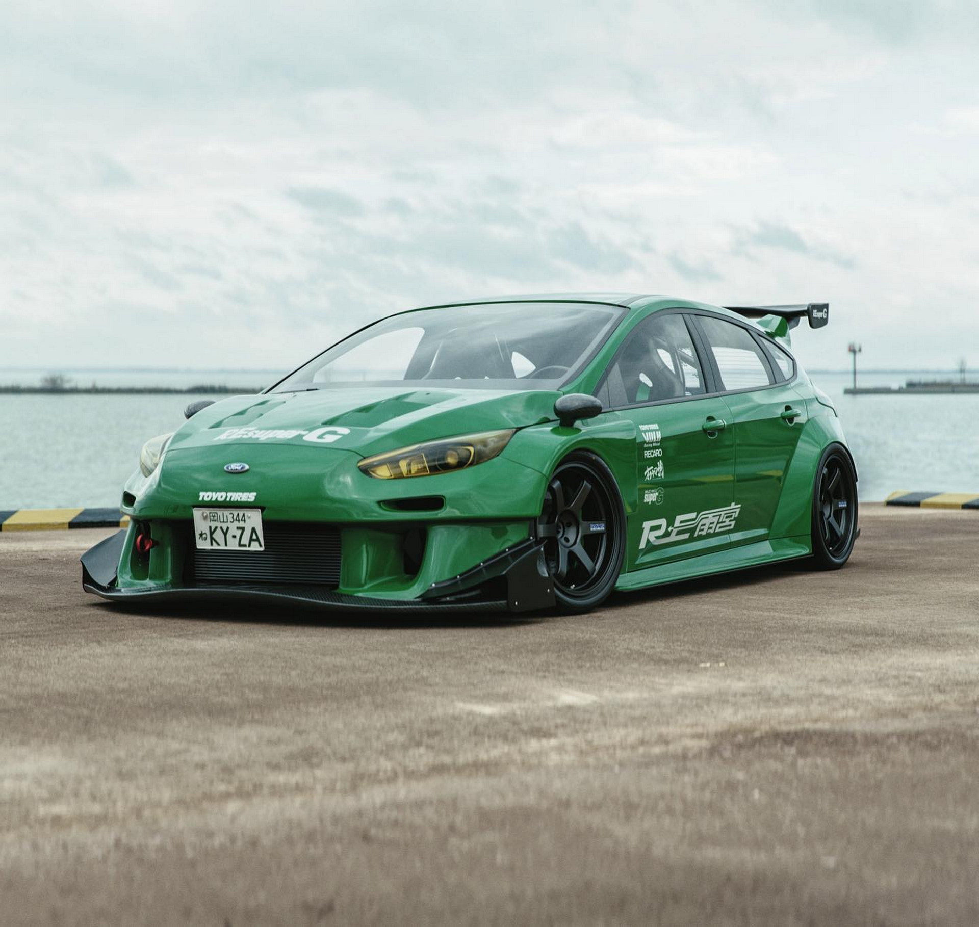 This Digital-Only Rotary-Swapped Ford Focus RS Was Inspired By A Mazda RX-7 Racecar