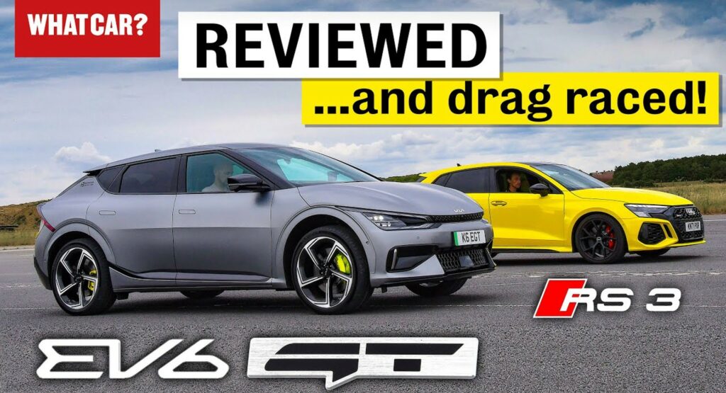  The Kia EV6 GT Proves Its Pace Drag Racing An Audi RS3
