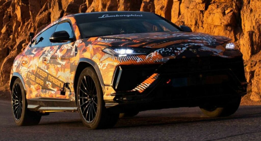  Updated Lamborghini Urus Teased On Pikes Peak Hill Climb