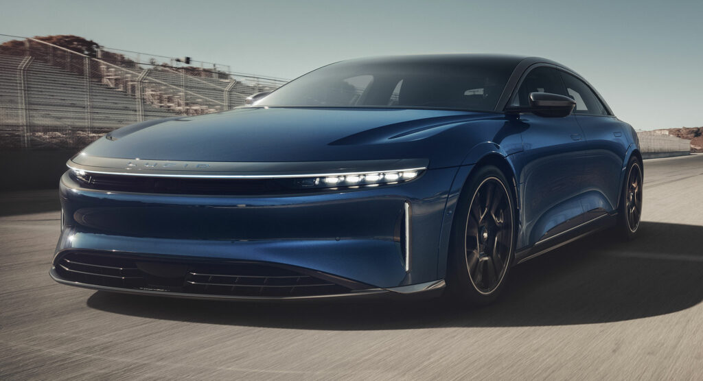 $249,000 Lucid Air Sapphire Has Over 1,200 HP And Runs The 1/4 Mile In Less Than 9 Seconds