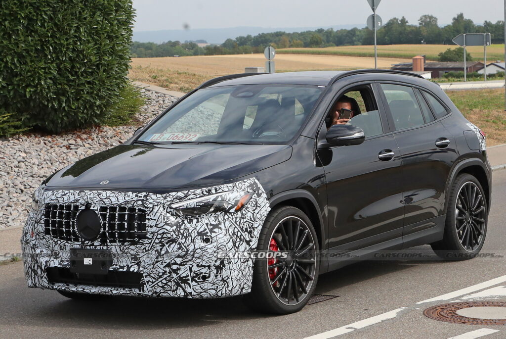 Facelifted Mercedes-AMG GLA 35 Spied In Europe With US-Spec Headlights |  Carscoops