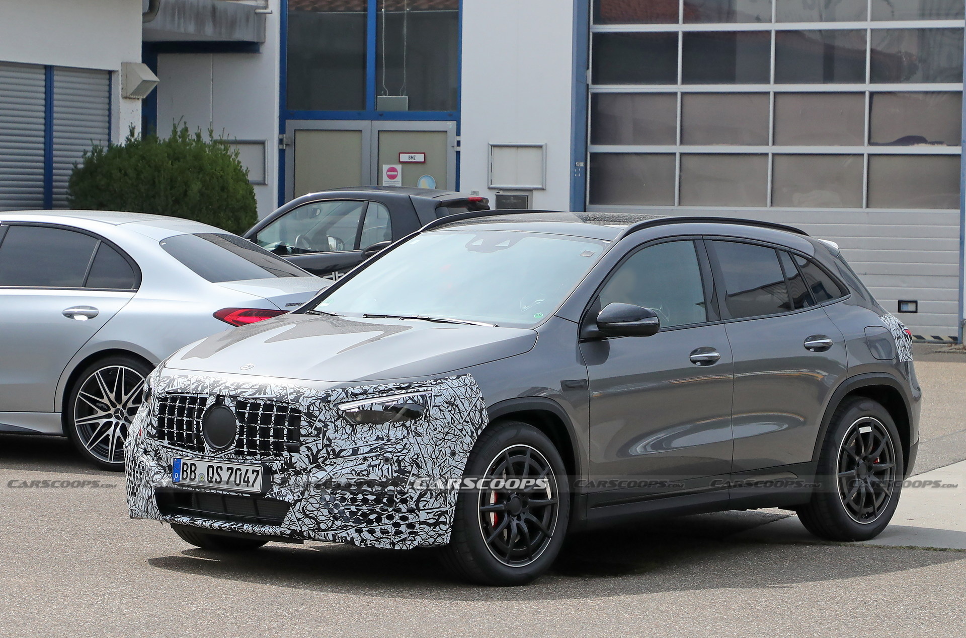 Mercedes-AMG GLA 45 Facelift Spied With Smaller-Than-Usual Wheels