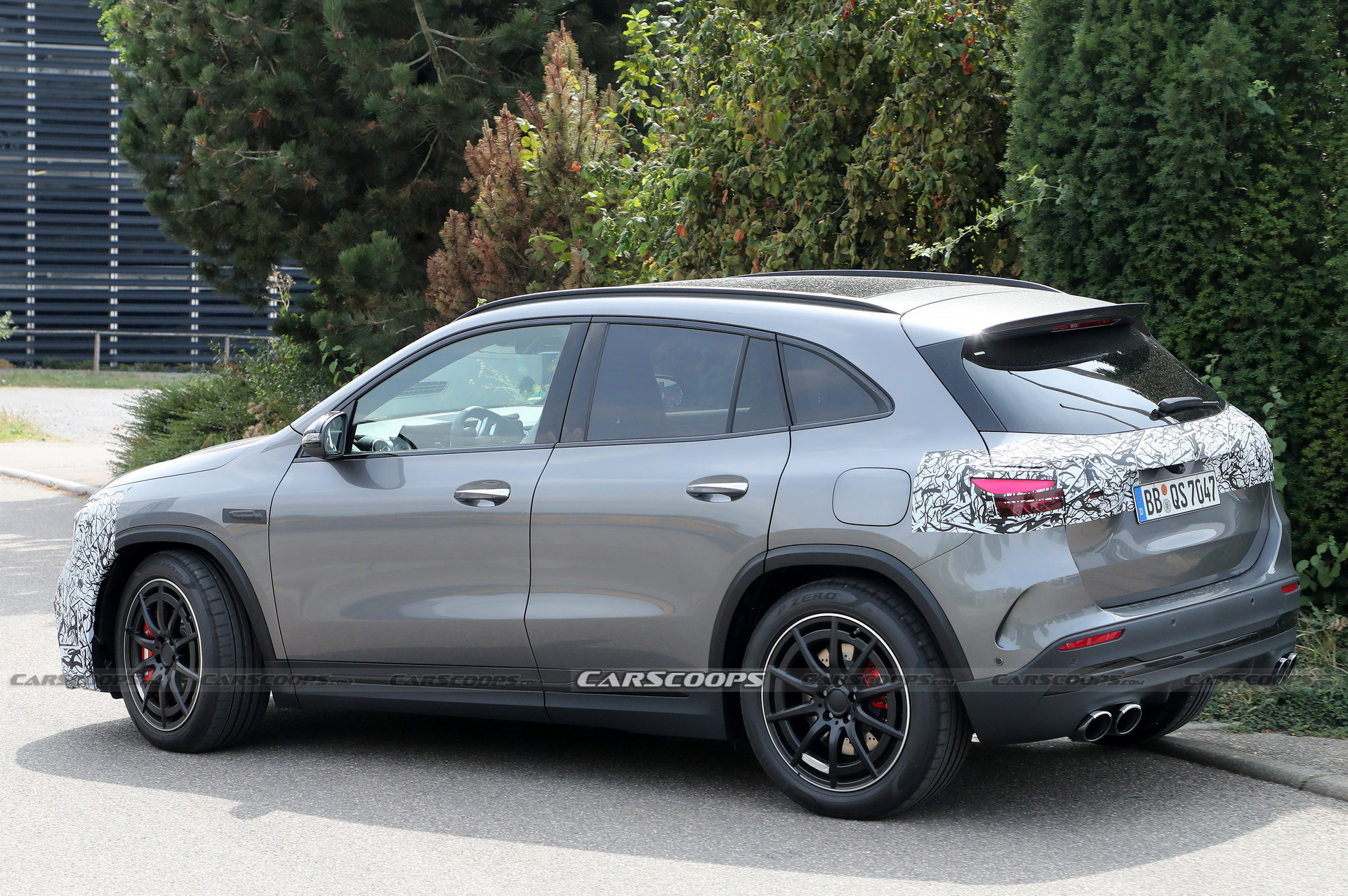 Mercedes-AMG GLA 45 Facelift Spied With Smaller-Than-Usual Wheels