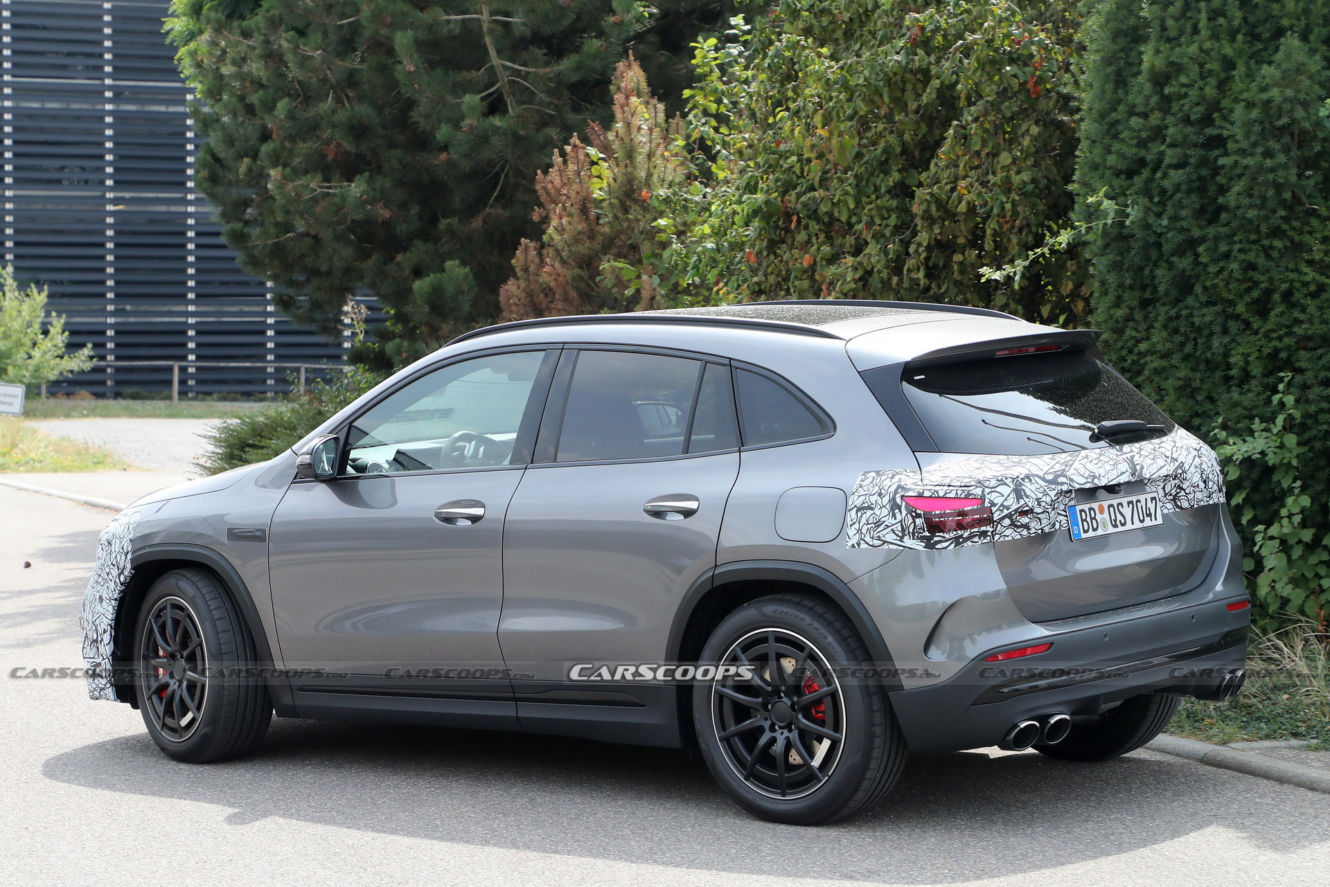Mercedes-AMG GLA 45 Facelift Spied With Smaller-Than-Usual Wheels