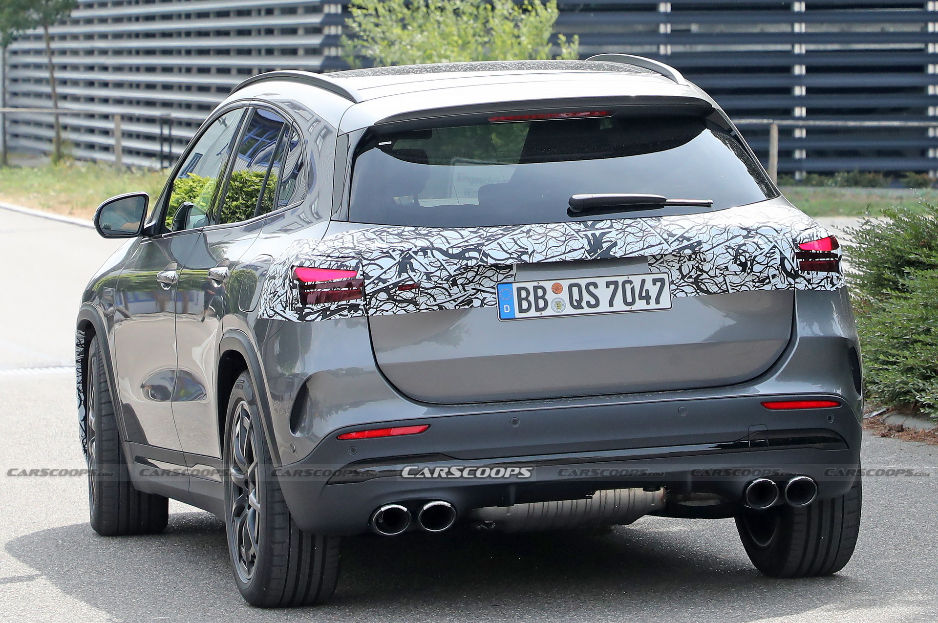 Mercedes-AMG GLA 45 Facelift Spied With Smaller-Than-Usual Wheels