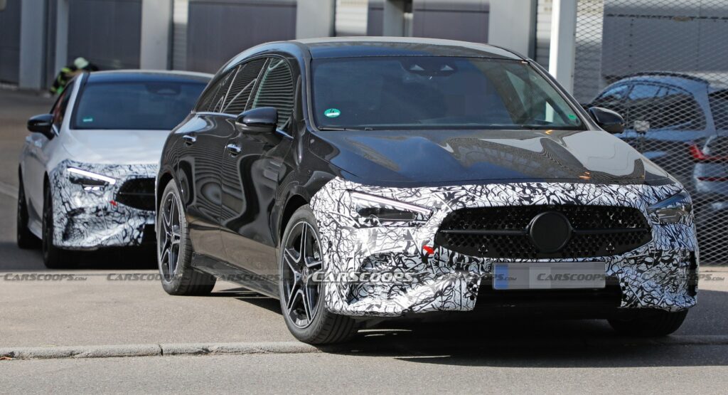  Mercedes-Benz CLA Facelift Spied In Sedan And Shooting Brake Form