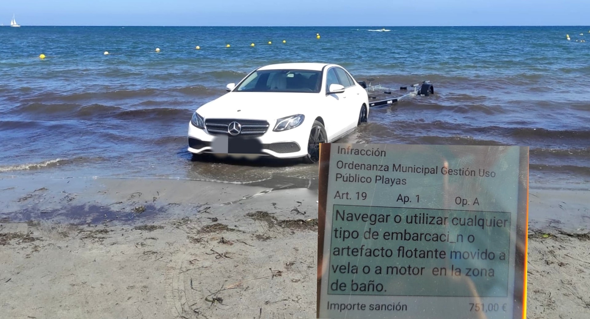 Mercedes Stranded On The Beach 1 - Auto Recent